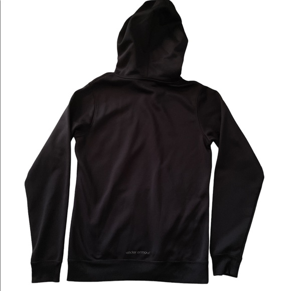 Under Armour Loose Black Women's / Junior Fleece Printed -Logo Hoodie Sz S/P - Picture 7 of 10